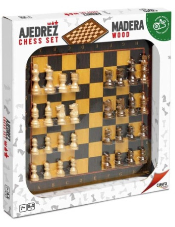 AJEDREZ + FIGURAS MADERA EN...