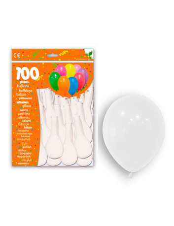 GLOBOS COLOR BLANCO PASTEL...