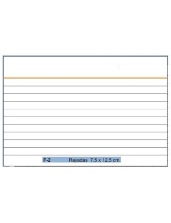 FICHAS RAYADAS 7,5 x 12,5...