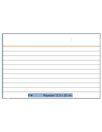 FICHAS RAYADAS 12,5 x 20...
