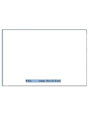 FICHAS LISO BLANCO 16 x 22...
