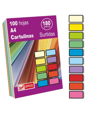 CARTULINA COLORES DE 10...