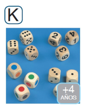 12 DADOS DE MADERA...