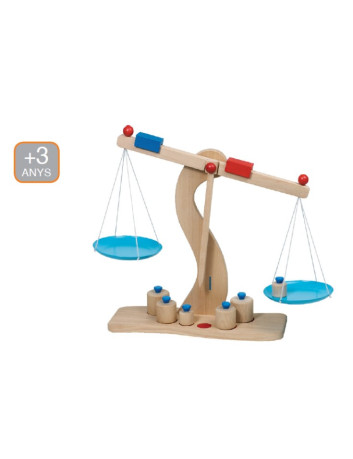 BALANZA MADERA CON PESOS...