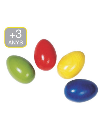 MARACA HUEVO DE MADERA 6cm...