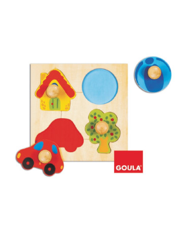 ENCAJE 4 pcs.BASE DE MADERA...